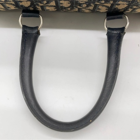 Auth Christian Dior Trotter Canvas X
Leather Navy x Brown Boston Bag - Picture 11 of 12
